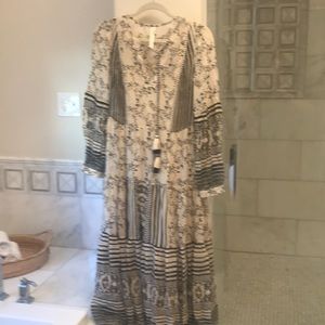 Anthropologie tiered midi dress
